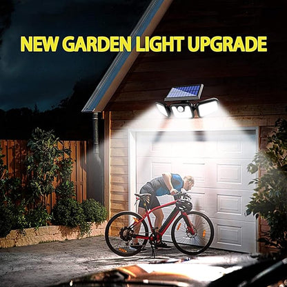 AVJONE Solar Lights Outdoor, 3000LM Super Bright Motion Sensor Outdoor Lights, IP65 Waterproof 6500K Solar Powered Security Flood Light for Garage Yard Patio