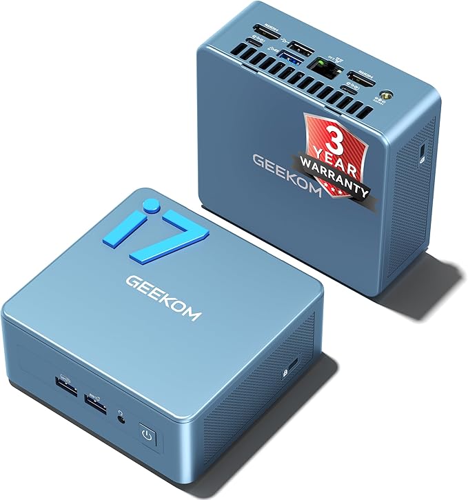 [3-Year Coverage]GEEKOM Mini PC IT12[Best Intel NUC12 Alternative] With Intel i7-1280P Mini Computers,16GB RAM/1TB SSD(Expandable, Not LPDDR) Windows 11 Pro Desktop PC (Low-Power),USB 4/8K/SD(UHS-II)