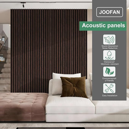 Premium Acoustic Wood Slat Wall Panels – Noise-Reducing Sound Absorption Panels for Home Theater, Studio & Office | Modern Decorative Slat Walling for Echo Control | Eco-Friendly & Easy to Install