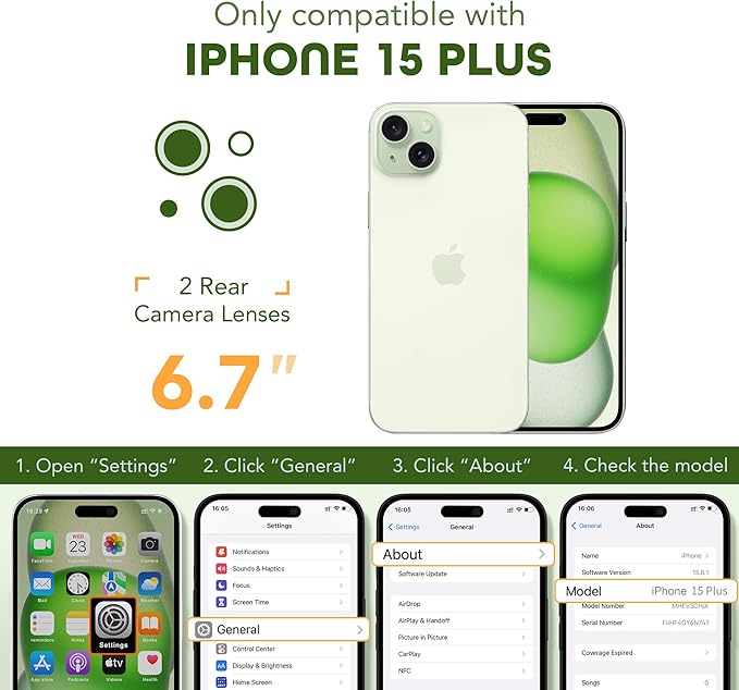 Magnetic for iPhone 15 Plus Case, Compatible with MagSafe, Built-in Privacy Screen Protector and Camera Protection, Anti Spy Full Body Dustproof Shockproof Hard Phone Case 6.7", Bright Green