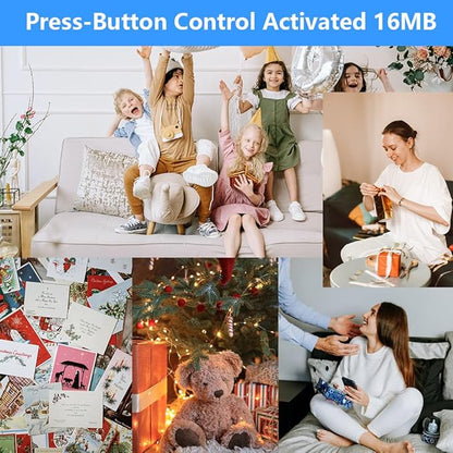 XLW Module - 16MB Push Button Activated Sound Module with Speaker, Type-C Cable, and Easy Recording Capability16 Minutes for Personalized Greetings, DIY Projects, and Holiday Crafts (Blue-1 PC)