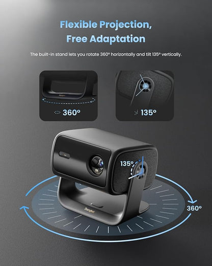 Dangbei MP1 MAX Triple Laser Projector 4K - 3100 ISO Lumens, 110% BT.2020, Google TV with Netflix Officially, 300'' Display, 2x12W Dolby Audio DTS:X, HDR10+, Blu-ray 3D