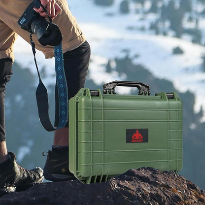 18x 13.8x 8 Inch Hard Case, Portable Weather Waterproof Protective Camera Case with Customizable Foam, Fit Use of Drones, Camera, Equipments Green