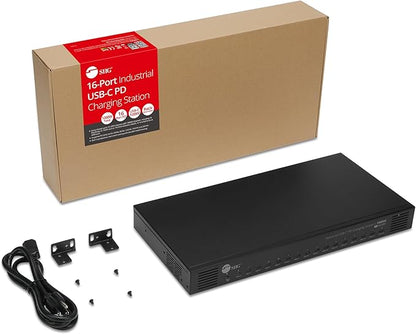 SIIG 16-Port Industrial USB-C PD Charging Station - 1000W - up to 10 USB-C 100W - up to 16 USB-C 60W (ID-US0C11-S1)