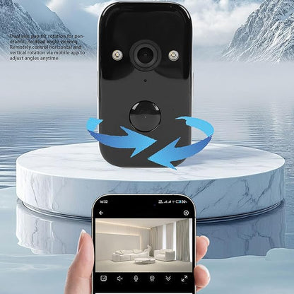 LICAEVEY Pan Tilt Security Camera, 2K HD with Magnetic Mount, Wireless WiFi and No Monthly Fee, 5200mAh Battery for Easy Indoor Outdoor Installation