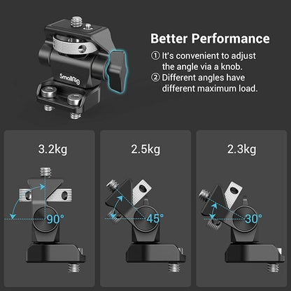 SmallRig Monitor Mount Swivel 360° and Tilt 180° Adjustable Bracket with 1/4"- 20 Screws for 5" and 7" Monitor