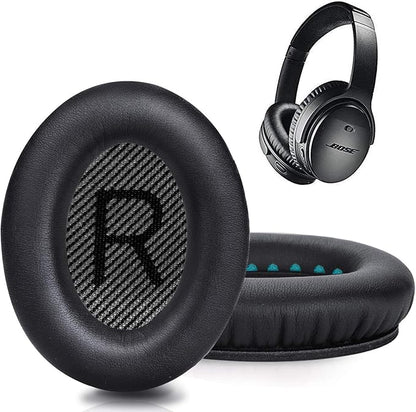 Premium Replacement Ear Pads for Bose QC35 & QC35ii Headphones Made by GEVO- Comfortable Adaptive Memory Foam and Extra Durable - Fits QuietComfort 35 & 35ii / SoundLink 1&2 AE（Over-Ear） (Black)