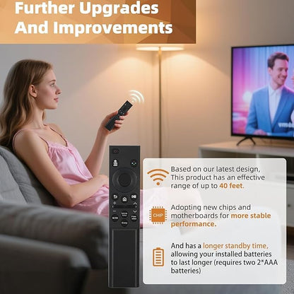 BN59-01388A Remote for Samsung Crystal 4K UHD CU7000 DU7200 Series Smart TV, Universal Bn59 Remote Control for All Samsung Smart QLED NEO LED 8K TVs, Universal for BN59-01388H BN59-01457A