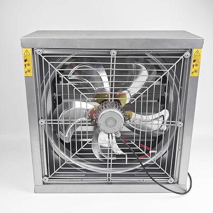 GRELWT 24" Wall Mounted Exhaust Fan -Automatic Shutter - Vent Fan For Home Attic, Shed, or Garage Ventilation, 4390 CFM, 6180 SQF Coverage Area, New Version