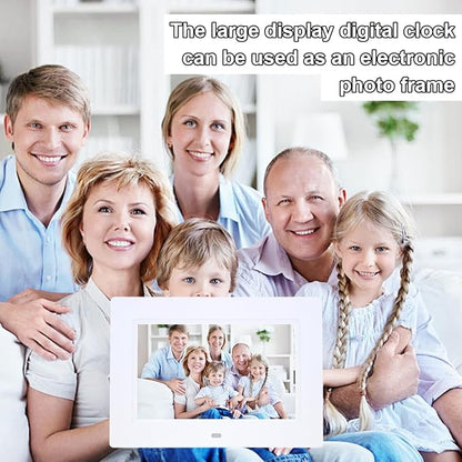 ybest 7 Inch Extra Large Day Date Time Digital Day Calendar Clocks with Auto-Dimming 12 Alarm Reminders Dementia Clock for Senior Elderly impaired Vision Memory Loss