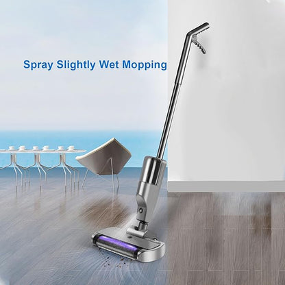 Diydeg Wet Dry Vacuum Cleaner, 550ml Water Tank Spray Automatic Vacuum Mop Electric Hardwood Floor Area Rug Cleaner, Hard Floor Cleaner and Mop