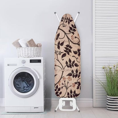 ZCFYGDX Ironing Board Cover with William Morris Prints, Washable Elastic Fabric, Heat-Resistant and Breathable, 3 Nylon Buckle Straps Fastening, Fits for Various Standard Sizes, 18x58 Inch