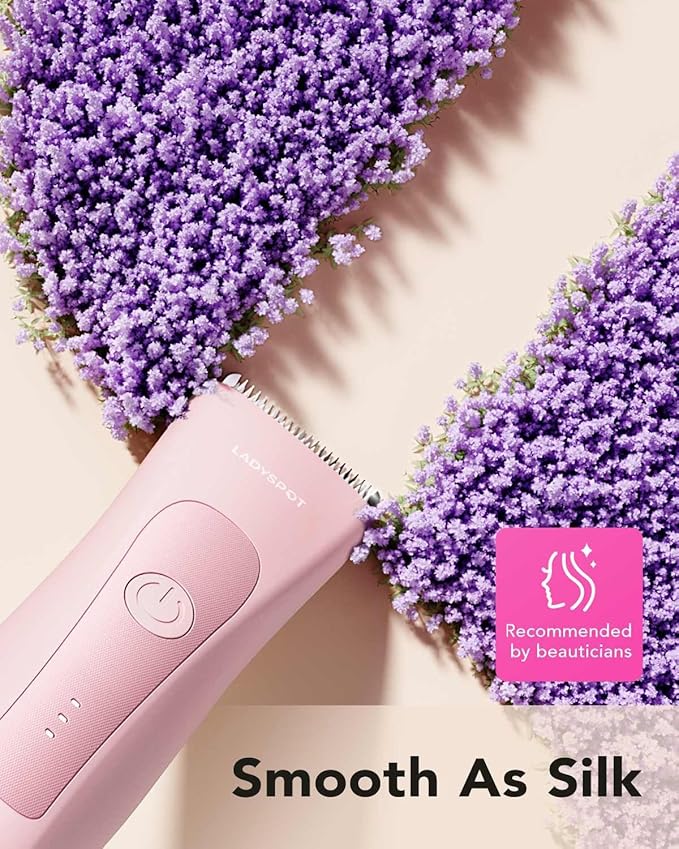 MANSPOT LADYSPOT™ Hair Finishing Trimmers, with 3 Guard and Replaceable Ceramic Blade Heads, LADYSPOT™ Hair Shaver Kit Sets (Women-Pink-Version)