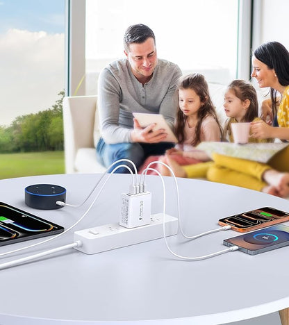 60W USB C Charger Block, 2-Pack Wall Fast Charge Cube Powered Multi-Port Plug Power Adapter Type C Brick for iPhone 17 16 15/15 Pro Max/14/14 Pro Max/13/13 Pro Max/12/12 Pro iPad, Motorola, LG, Huawei