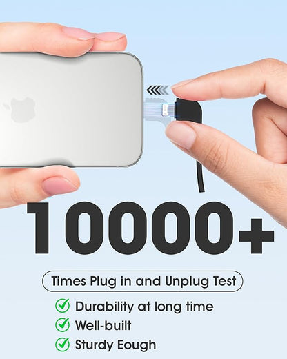 TG90° 2 Pack Portable Charger Power Bank, 5000mAh External Battery Pack with Built-in Foldable AC Wall Plug and Cables, Small USB C Charger Compatible with iPhone and Android Devices