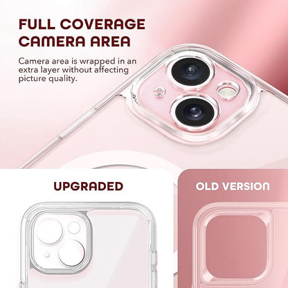 Magnetic for iPhone 15 Plus Case, Compatible with MagSafe, Built-in Privacy Screen Protector and Camera Protection, Anti Spy Full Body Dustproof Shockproof Hard Phone Case 6.7", Clear