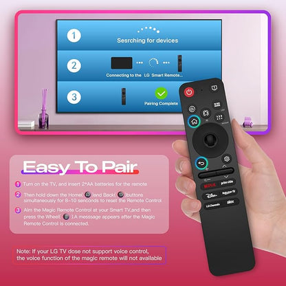 for LG AI Magic Remote Control, MR25GA Replacement for LG-TV-Remote with AI, Pointer and Voice Function, Compatible with UHD OLED QNED NanoCell Webos 4K 8K Smart TV (2025 Models)
