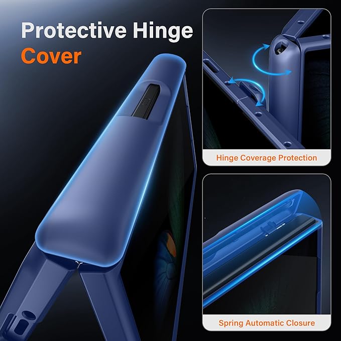MOBOSI for Z Fold 6 Case with Privacy Screen Protector [Compatible with Magsafe], [Built-in Kickstand&Full Body Hinge Protection] Shockproof Phone Cover for Samsung Galaxy Z Fold6, Blue
