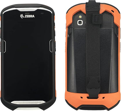 LANADO Protective Case Cover with Handstrap Rugged Boot Carrying Case for Zebra TC51 TC510K TC52 TC56 TC57 Rugged Bumper Case Armor Designed for Zebra Protection Tough Shock Proof,Orange