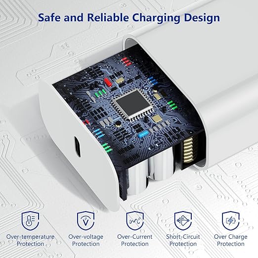 iPhone 15 Charger,iPhone 15 Charger Fast Charging,20W Type C USBC ChargerBlock 6FT USB C to USB C Cable Cord Compatible iPhone 16 Pro Max/15 Plus,iPad Pro 12.9/13/11-inch, iPad mini 6, iPad Air 4/5