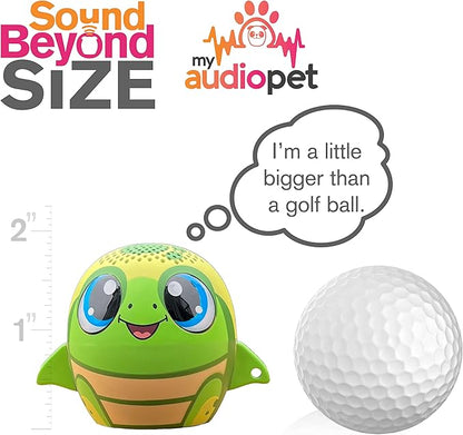 My Audio Pet TWS Mini Bluetooth Animal Wireless Speaker for Kids of All Ages - True Wireless Stereo – Pair with Another TWS Pet for Powerful Rich Room-Filling Sound (Turtle)