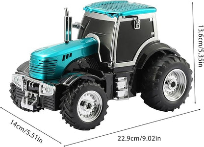Tractor Head Bluetooth Speaker – unique Bluetooth car speaker with HD stereo, TWS pairing, LED party lights, portable wireless outdoor speaker, car model decoration, and a great gift for men(Green)