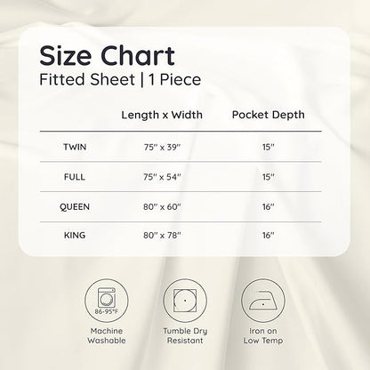 Bambaw 100% Viscose Derived from Bamboo Fitted Sheet Twin Size, Cooling Fitted Sheet Twin Size, 15’’ Deep Pocket, Breathable Bottom Sheets Only (Terracotta)