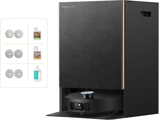 DREAME Matrix10 Ultra Robot Vacuum and Mop, Multi-Mop Switching, 3.14inch Obstacle Clearing, 30,000Pa Suction, Self Empty&Refill, Self-Cleaning, 100% Detangling, 240+ Obstacle Avoidance, Voice Control