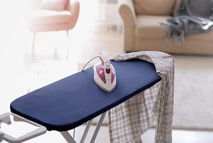 Encasa XO Ironing Board Cover and Pad 42"x14" - 4mm Felt Medium Iron Board Cover with Padding - Heat Resistant, Stain-Safe Dye, Non Slip Elastic Bungee Cord Tightening Iron Table Cover Cobalt