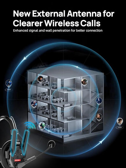 SYNCO XTALK XPRO13 Wireless Communication Headset System, Full Duplex 2.4GHz Wireless with 24H Battery Life 500m/1640ft Noise Reduction for 13 Person, Xtalk-XPRO-intercom-Communication-Headset