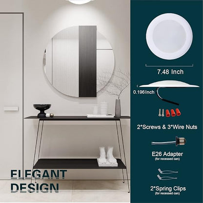 TOPELER 12Pack Surface Mount LED Ceiling Light, 6 Inch Low Profile Dimmable Flush Mount LED Disk Light, Installs into J-Box or Recessed Can, 15W 1000Lm 3000K Warm White, ETL-Listed