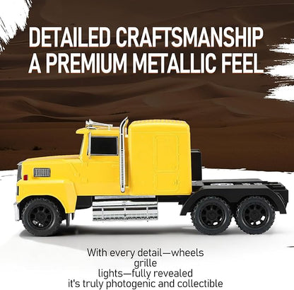 WSTER American Truck Bluetooth Speaker with HD Sound, TWS Pairing, LED Party Light, Operation Panel, Built-in Mic, Portable Car Model Speaker for Parties, Beach, Outdoor Activities (Yellow)