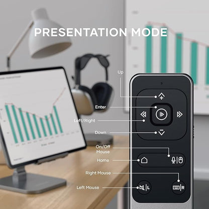 Satechi Bluetooth Remote Control, R2 Multimedia Remote Control in Presentation & Media Mode, for MacBook Air/Pro M5/M4, iPad Air/Pro M5/M4/M3, Not Compatible with Windows 10/11