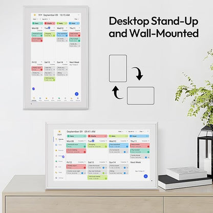 BOCT 21.5'' Digital Calendar Wall - 32GB Memory Touch Screen Chore Chart Smart Calendar,Digital Planner,Auto-Sync,APP Control,Interactive Family Schedules, Gift for Mother
