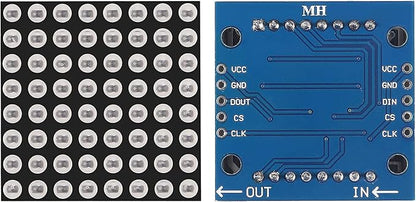 Azuocn 5PCS MAX7219 8x8 Dot Matrix LED Display Module 5V MCU Control MAX7219 LED Dot Matrix DIY Kit (Green)