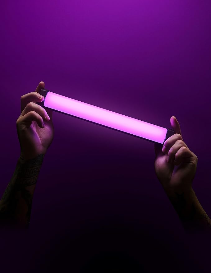 Lume Cube RGB Tube Light Mini for Photo & Video | RGBWW Full Color Tube Light | Bluetooth App Controlled | Millions of Colors | Aluminum Durable Design | 97+ CRI