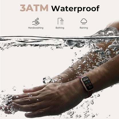 TIFOZEN Fitness Tracker for Women Men, Smart Watch Band with 24/7 Heart Rate Blood Oxygen Sleep Monitor, Calories Step Tracker Pedometer 3ATM Waterproof Activity Tracker for Android iOS, Wine Red