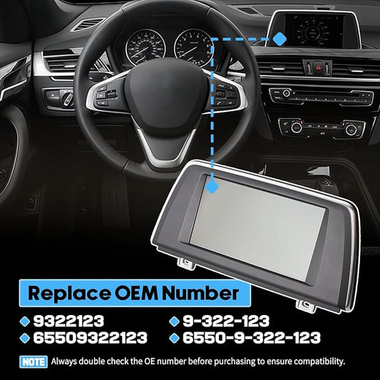 6.5'' Information GPS Dash Display Screen Fit for BMW X1 F48 2.0L 2016-2018 Fit for BMW X2 F39 2.0L 2016-2018 Dash Multimedia Navigation Monitor Replaces 9322123 9-322-123 65509322123 6550-9-322-123