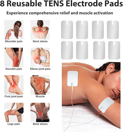 Creliver EMS Foot Massager for Neuropathy & Pain Relief, Electric Foot Circulation Stimulator for Legs & Feet, TENS Unit Muscle Stimulator for Plantar Fasciitis & Physical Therapy with 8 Pads