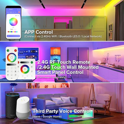 BTF-LIGHTING SP530E WiFi Alexa Bluetooth LED Controller Support PWM Monochrome CCT RGB RGBW RGBCCT or SPI TTL IC Chip LED Strip/Matrix WS2811 WS2812B WS2813 WS2814 WS2815 SK6812 etc DC5V DC12V DC24V