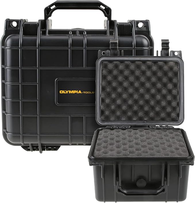 Olympia 10.47" Waterproof Hard Case with DIY Customizable Foam, Fit use of Gear, Equiment, Camera and so on