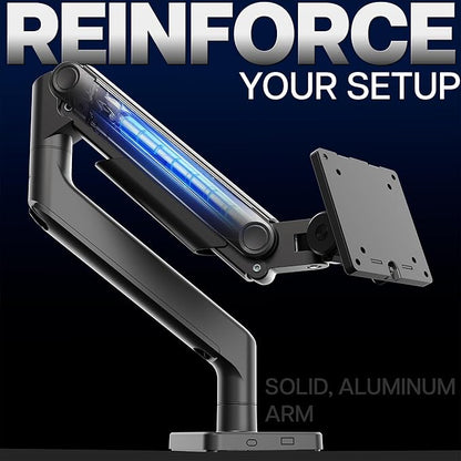 VIVO Heavy Duty Aluminum Ultrawide Monitor Tension Arm for up to 49 inch Screens, Holds 44 lbs, Premium Desk Mount Stand Designed for Samsung Odyssey G9 and More, Black, STAND-V101V