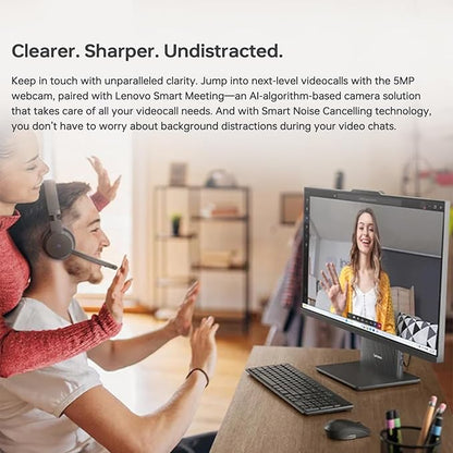 Lenovo IdeaCentre I All-in-One PC, 24" FHD 100Hz Touchscreen Display, Intel Core i5-13420H, 16GB DDR5 RAM, 1TB SSD, Wi-Fi 6, Win 11 Pro, Wireless KB & M, Business Integrated Desktop Computer, Black