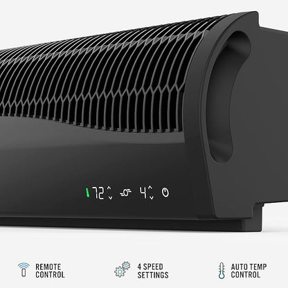 Vornado TRANSOM Window Fan with 4 Speeds, Remote Control, Reversible Exhaust Mode, Weather Resistant Case, Black, Whole Room