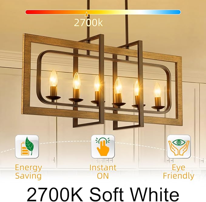 GvvooHome LED Candelabra Light Bulbs 40 watt Equivalent, Dimmable E12 LED Bulb, 2700K Soft White B10 Candle Bulb, Chandelier Light Bulbs, 90+CRI, 400LM, Clear Glass, 6 Pack