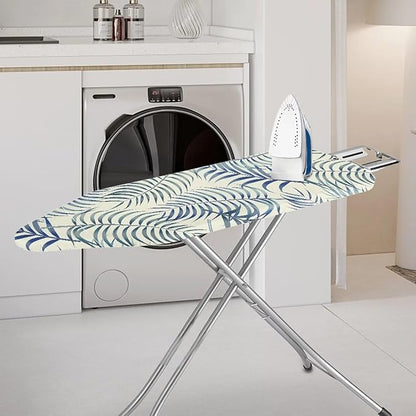 ZCFYGDX Easy Installation 17 x 49 Ironing Board Covers - Hawaiian Palm Leaf Print Elastic Edge & Nylon Buckle Straps Fasteners, Suitable for Most Iron Board, Stain Resistant Protective Cover
