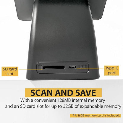 BEONEGLOBAL ClearScan P5 Film Scanner with SD Card, Upgraded Version, 24MP High-Resolution 35mm/135/126/110/Super 8 Film & Slide Converter with 5” LCD, Quick Digital JPEG Conversion