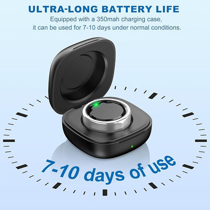 Smart Ring for Women Men, Valentine's Day Gifts, Minimalist Fitness Ring with Heart Rate, Stress, Sleep, Step, Calorie Tracking, 5ATM Waterproof for iPhone and Android,No Subscription (Silver, 9)