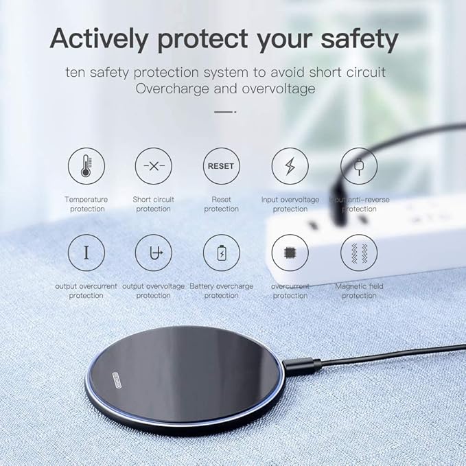 20W Fast Wireless Charger Pad with USB-C for Samsung Galaxy S25/S24/S23/S22/Note 20/Buds/Buds +,Pixel 8/7,LG G8/7/6,Wireless Phone Charge Station Compatible with iPhone 16/15/14/13/SE/X/AirPods etc