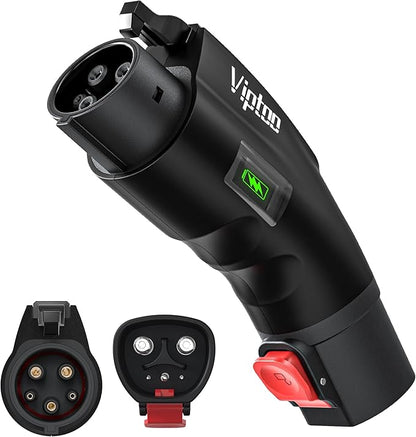 VIPTOO Adapter for Tesla to J1772 Adapter, Compact with Light Indicator, Compatible with Tesla Wall/Mobile/Destination Chargers, Converts Tesla to J1772 for Non-Tesla EVs (for J1772 EVs Only)